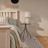 TÅNEBRO Table d'appoint, intérieur/extérieur/anthracite, 46 cm