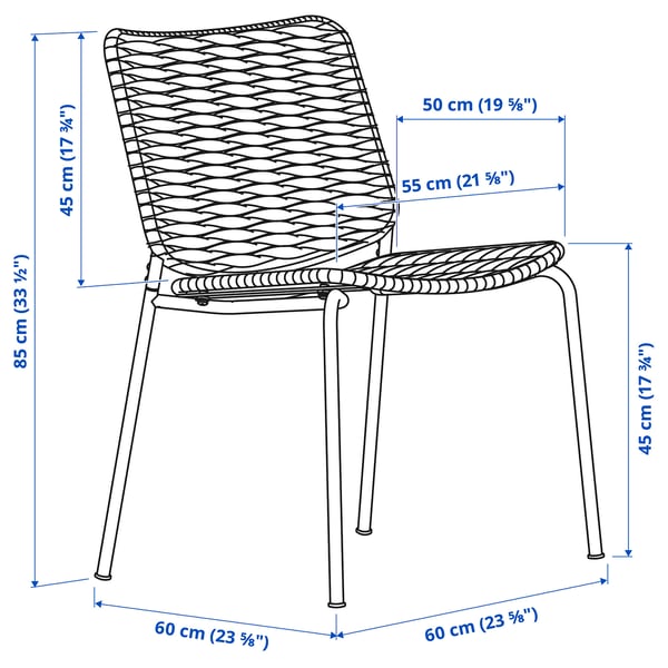 TEGELÖN / TEGELÖN Table+6 chaises, ext, gris foncé/noir