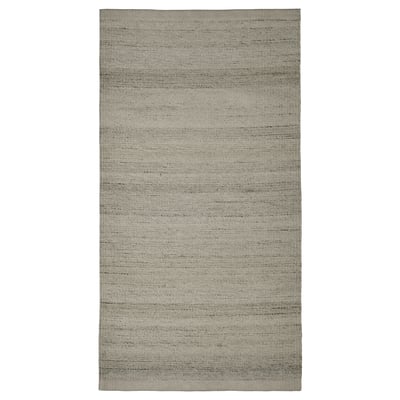 TIDTABELL Tapis tissé à plat, gris, 80x150 cm