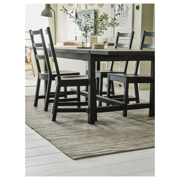 TIDTABELL Tapis tissé à plat, gris, 170x240 cm