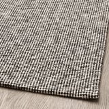 TIPHEDE Tapis tissé à plat, noir/écru, 80x150 cm