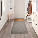 TIPHEDE Tapis tissé à plat, noir/écru, 80x150 cm