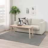 TIPHEDE Tapis tissé à plat, noir/naturel, 155x220 cm