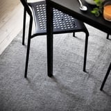 TIPHEDE Tapis tissé à plat, noir/naturel, 155x220 cm