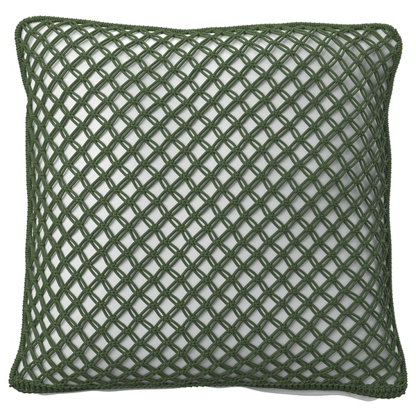 TOFTÖ Housse de coussin, gris-vert foncé extérieur/intérieur, 50x50 cm