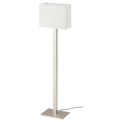 TOMELILLA Lampadaire, nickelé/blanc, 150 cm