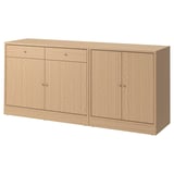 TONSTAD Combinaison de rangement, plaqué chêne, 202x47x90 cm