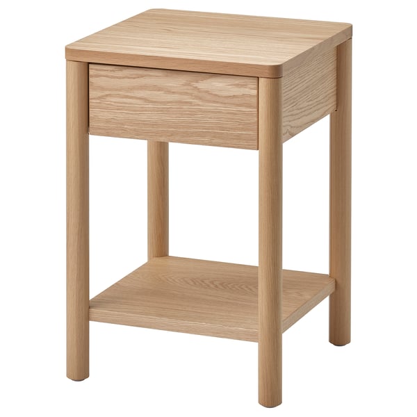 TONSTAD Table chevet, plaqué chêne, 40x40x59 cm