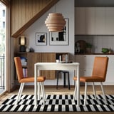 TONSTAD / TONSTAD Table et 2 chaises, blanc cassé/Brun doré Bomstad blanc cassé, 80/120x70 cm