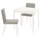 TONSTAD / TONSTAD Table et 2 chaises, blanc cassé/Viarp beige/brun blanc cassé, 80/120x70 cm