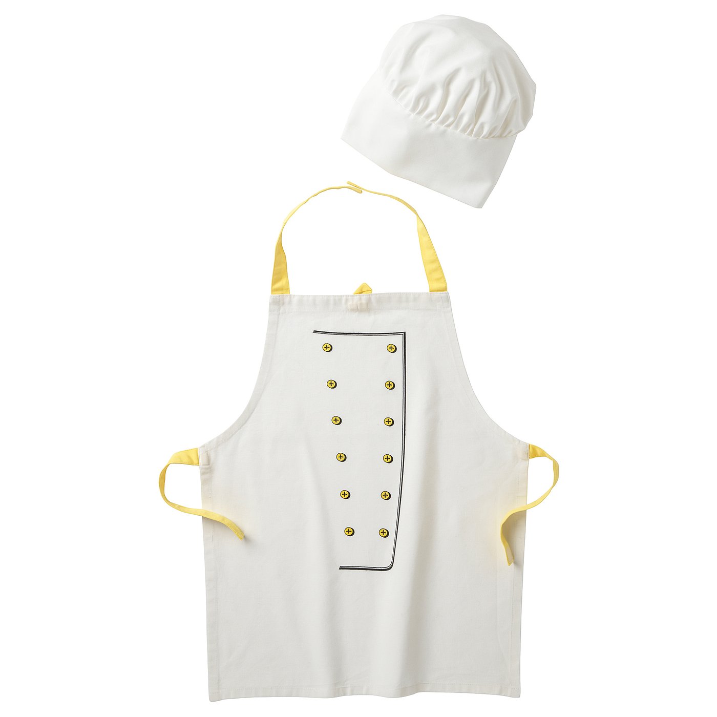 Toppklocka Tablier Pour Enfant Avec Toque Blanc Jaune Ikea