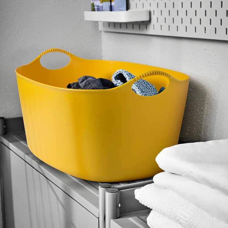 TORKIS panier à linge souple, int/ext, jaune, 35 l - IKEA
