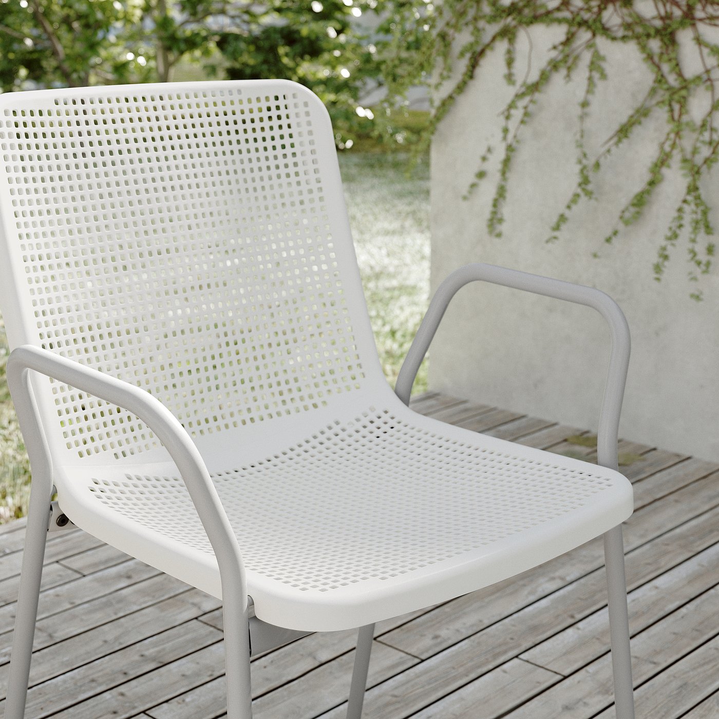 Lot De 4 Chaises D’extérieur Rembourrées MOMMA HOME – Blanc, Aluminium Et Textile, Empilables, 87,5x56,5x57,5 Cm - 12