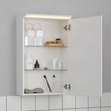 TREASJÖN Élément miroir 1pt+éclairage int, 50x17x75 cm