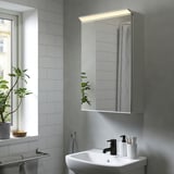 TREASJÖN Élément miroir 1pt+éclairage int, 50x17x75 cm