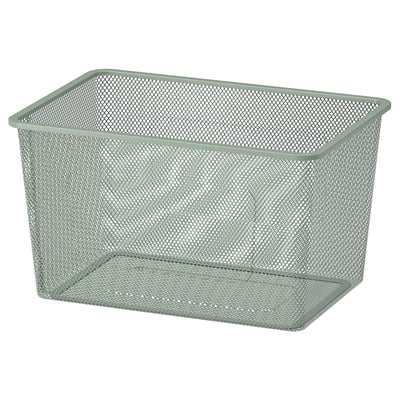 TROFAST Boîte de rangement en filet, gris vert clair, 42x30x23 cm