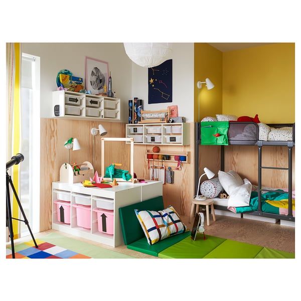 TROFAST Rangement mural, blanc/blanc, 99x21x30 cm