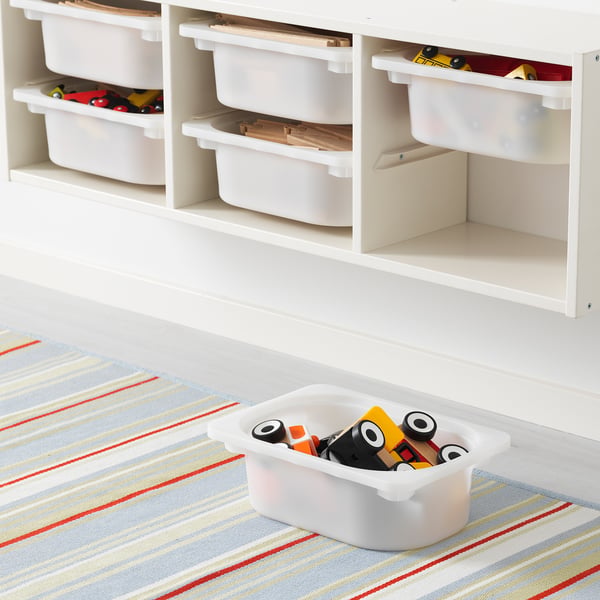 TROFAST Rangement mural, blanc/blanc, 99x21x30 cm