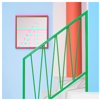 TURBOKASTANJ Miroir, rouge, 75x75 cm