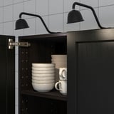 TVÄRDRAG Éclairage vitrine, noir/intensité lumineuse réglable
