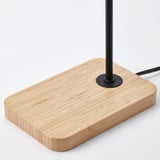 TVÄRHAND Lampe de table, noir/bambou