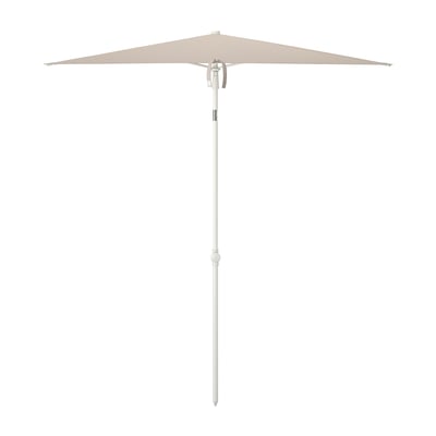 TVETÖ Parasol, inclinable/gris-beige blanc, 180x145 cm