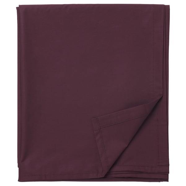 ULLVIDE Drap plat, rouge profond, 240x260 cm