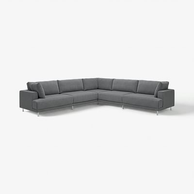 UPPÅKRA Canapé d'angle modulaire, 6 places, Johanneshov gris foncé