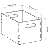 UPPDATERA Boîte de rangement, bambou clair, 16x24x15 cm