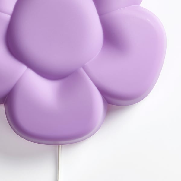 UPPLYST Applique à LED, fleur mauve