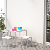 UTTER Tabouret enfant, intérieur/extérieur/blanc