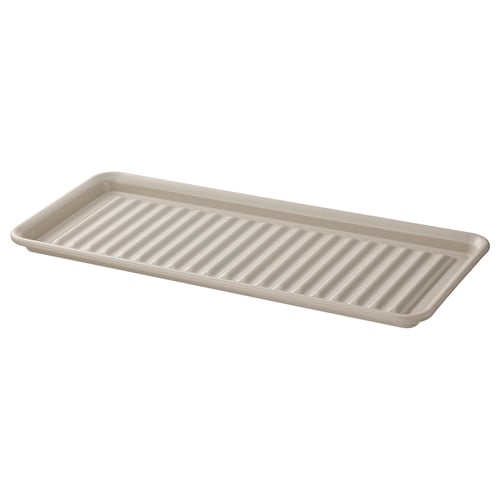 VÄLVÅRDAD Égouttoir à vaisselle, beige/acier zingué, 15x35 cm