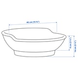 VÄSTERSJÖN Lavabo intégré avec siphon, blanc, 40x14x9 cm