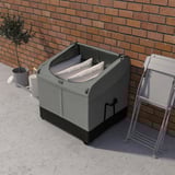 VÄTTERSÖ Boîte de rangement, extérieur, gris foncé, 78x72x79 cm