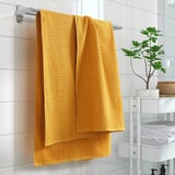 VÅGSJÖN Drap de bain, jaune doré, 100x150 cm