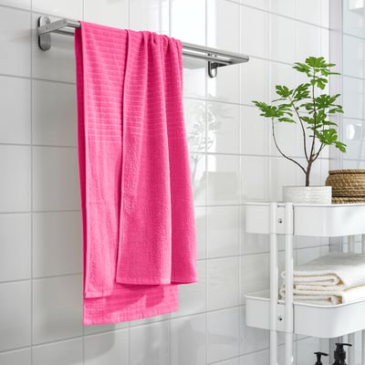 VÅGSJÖN Serviette de bain, rose vif, 70x140 cm