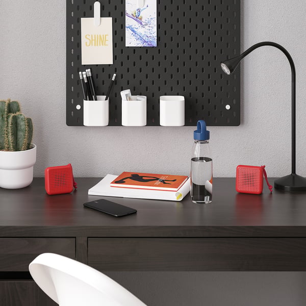 VAPPEBY Enceinte bluetooth, rouge/2 pièces étanche
