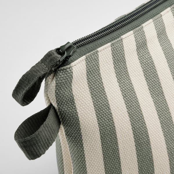 VÅRANTENNMAL Trousse de toilette, écru/gris vert