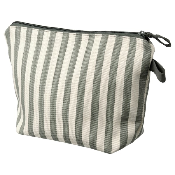 VÅRANTENNMAL Trousse de toilette, écru/gris vert