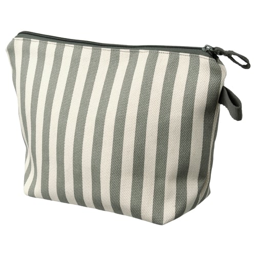 VÅRANTENNMAL Trousse de toilette, écru/gris vert