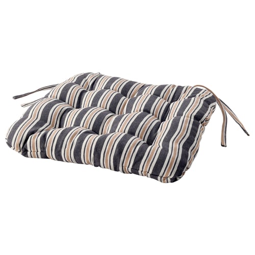VATTENMOTT Coussin de chaise, gris, 40x38x5.0 cm