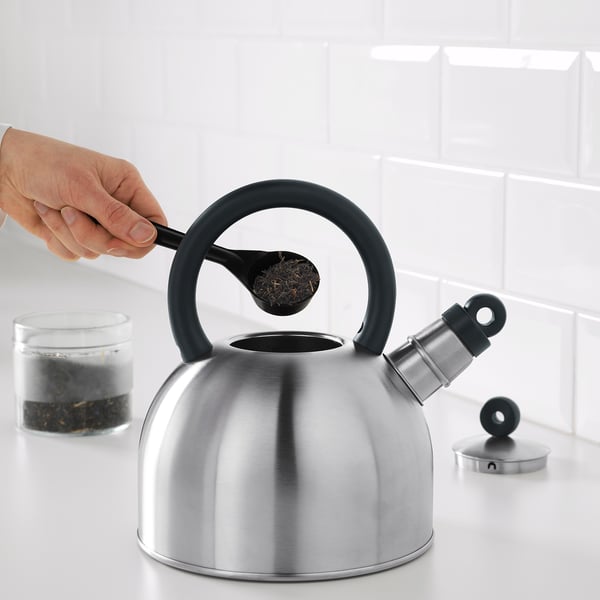 VATTENTÄT Bouilloire, acier inoxydable/noir, 2 l