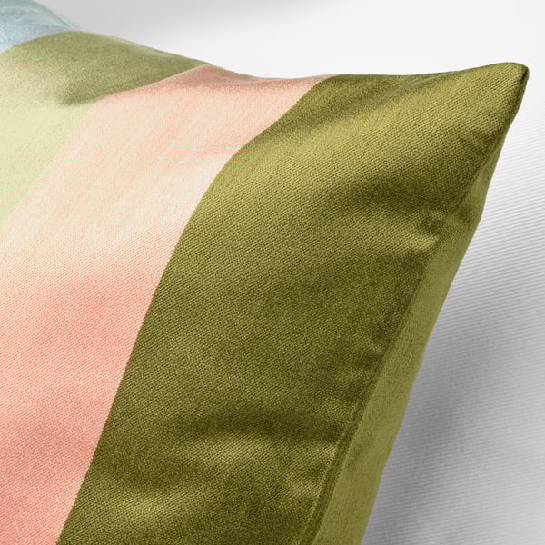 VATTENVÄN Housse de coussin, multicolore/rayé, 50x50 cm