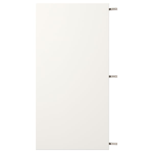 VEDDINGE Porte avec charnières, blanc, 60x120 cm