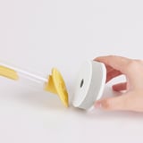 VIDEVECKMAL Brosse vaisselle+réservoir savon,3p, jaune vif