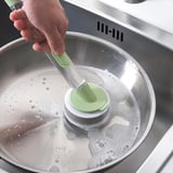 VIDEVECKMAL Brosse vaisselle+réservoir savon,3p, vert clair