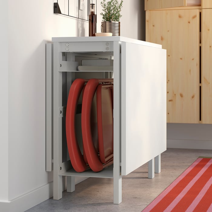 VIHALS table à rabat, blanc, 39/95/151x90 cm - IKEA