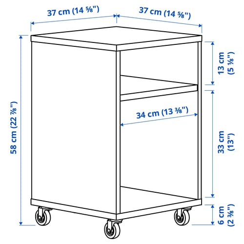 VIHALS Table de chevet, blanc, 37x37 cm