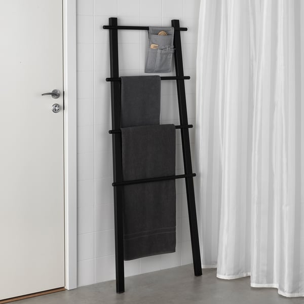 VILTO Portant serviettes, noir