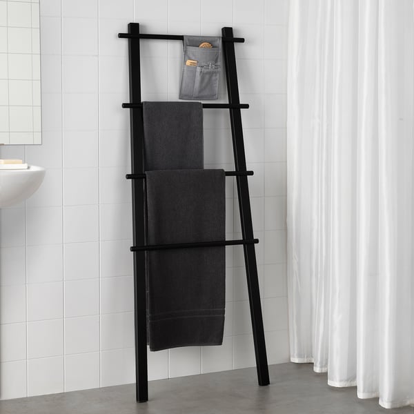 VILTO Portant serviettes, noir